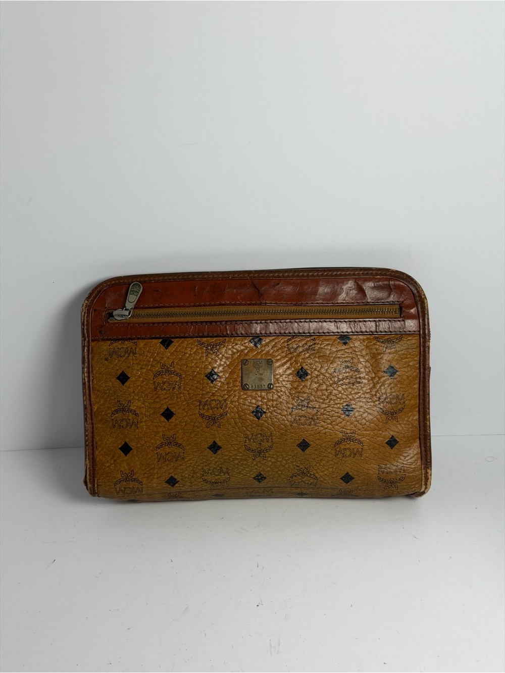 Vintage MCM Visetos Logogram Clutch Bag